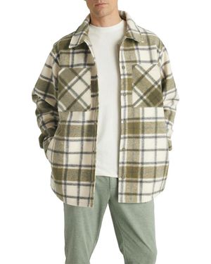 Level 7 Relaxed-fit Short Spread-collar Adventure Shirt Jacket - Green