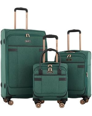 Kensie Hudson Expandable Rolling Softside luggage Set - Green