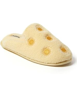 Dearfoams Christmas Tree Teddy Scuff Slipper - Metallic