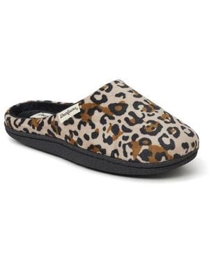 Dearfoams Quilted Velour Clog House Slipper - Black