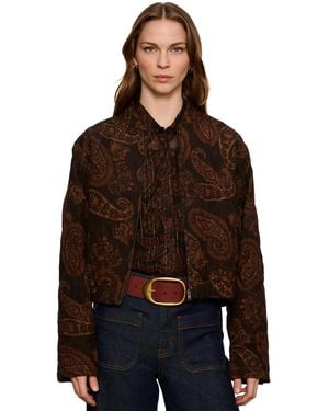 Sanctuary Empress Quilted-paisley Bomber - Brown