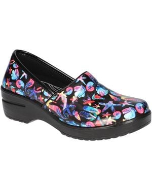 Easy Street Easy Works By Lyndee Slip Resistant Clogs - Blue