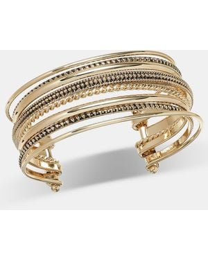 Style & Co. Tone Textured Layered Cuff Bangle Bracelet - Metallic