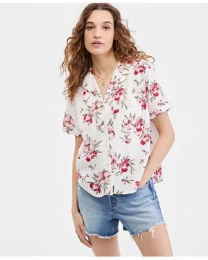 Levi's Printed Short-sleeve Camp Shirt - White