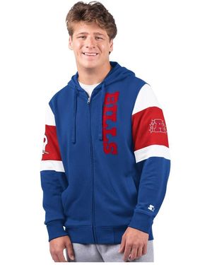 Starter Buffalo Bills Extreme Vintage Logo Full-zip Hoodie - Blue