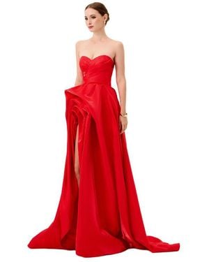 Bariano Gianna Strapless Ball Gown - Red