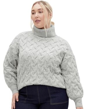City Chic Plus Size Ollie Sweater - Gray