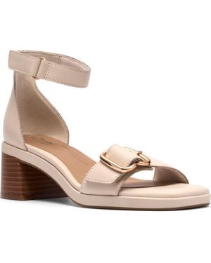 Clarks Jaylan Dream Square Toe Dress Sandals - Metallic