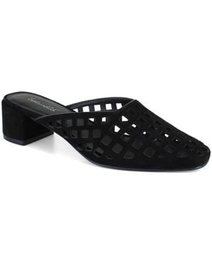 Splendid Ria Heeled Laser Cut Mule - Black