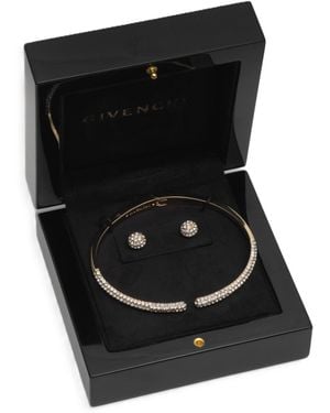 Givenchy Tone Crystal Pave Bracelet And Earring Set - Metallic