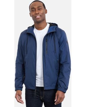 Michael Kors Hooded Windbreaker Jacket - Blue
