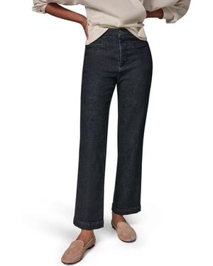 Donna Karan Weekend Ren High-rise Denim Straight Trouser Pants - Blue