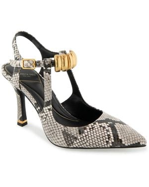Kenneth Cole Romi Ankle Hw Slingback Pumps - Metallic