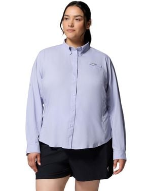 Columbia Plus Size Tamiami Long Sleeve Shirt - Blue