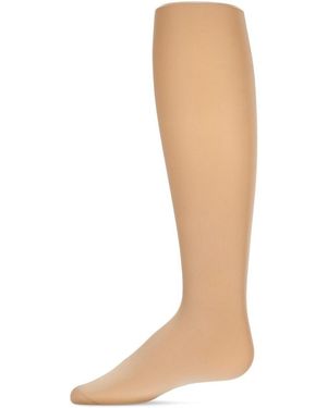 Memoi Girls' Velvet Touch Opaque Tights - Natural