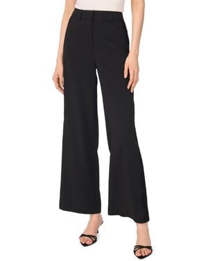 Cece Scallop-edge Wide-leg Trouser - Black