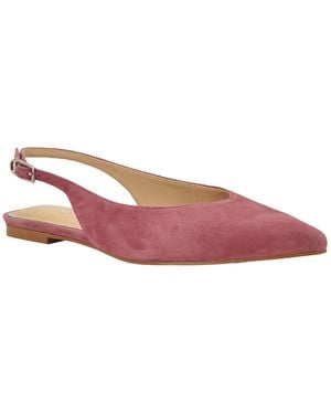 Guess Dorazio Pointed Toe Slingback Flats - Pink