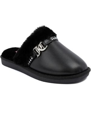 Juicy Couture Kuffington Closed Toe Slipper - Black