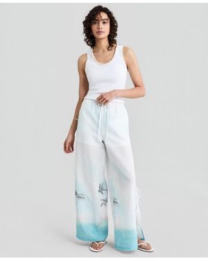 And Now This High-rise Wide-leg Drawstring Pants - White