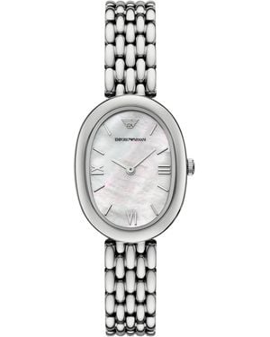 Emporio Armani Stainless Steel Bracelet Watch 34mm - White