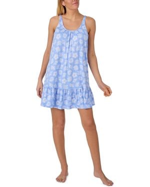 Ellen Tracy Sleeveless Scoop Neck Jersey Chemise - Blue