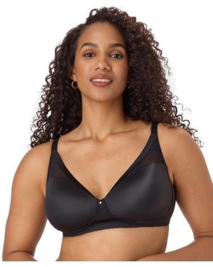 Bali Flawless Fit Wireless Moisture-wicking Foam Cups Convertible T-shirt Bra - Black
