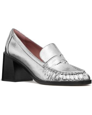 Kate Spade Penni Block Heeled Loafer Pumps - Gray