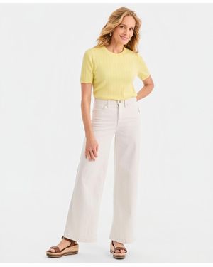 Style & Co. High-rise Wide-leg Jeans - White