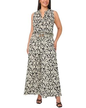 Vince Camuto Plus Size Mid-rise Cropped Wide-leg Pants - White