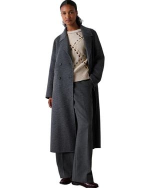 Whistles Double-breasted Relaxed Wool-blend Coat - Black