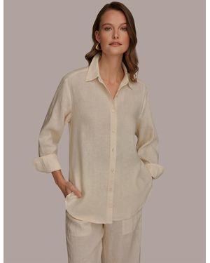 Donna Karan Weekend Button-down Shirt - Brown