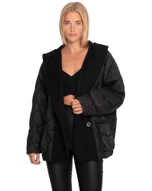 Belle & Bloom Only You Quilted Utility Jacket - Black