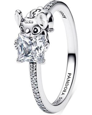 PANDORA Disney Stitch Stone Ring - Metallic