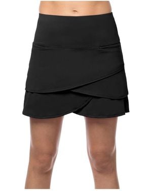 Lucky in Love Scallop 15.75in Golf Skort - Black