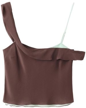 Mango Mixed Asymmetrical Top - Purple