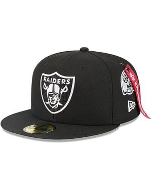 KTZ X Alpha Industries Las Vegas Raiders 59fifty Fitted Hat - Black