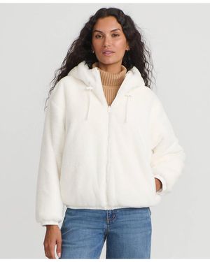 Lands' End Featherfree Insulated Diamond Quilted Reversible Jacket - White