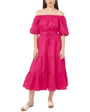 Vince Camuto Off-the-shoulder Tiered Maxi Dress - Pink
