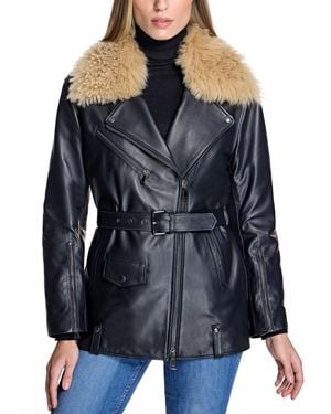 Julia & Stella By Maximilian Leather Jacket - Blue