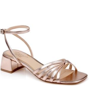 Badgley Mischka Pasco Square Toe Dress Sandals - Pink