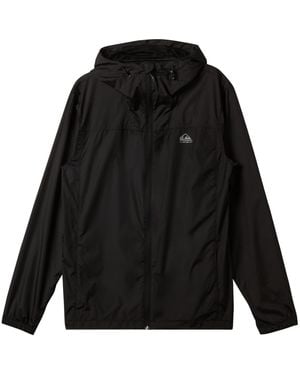Quiksilver Overcast Windbreaker Long Sleeve Jacket - Black