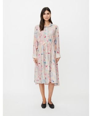 Masai Manova Floral Print Midi Dress - White