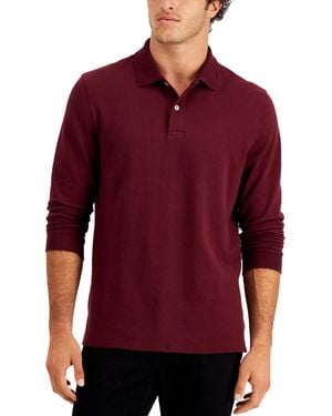 Club Room Solid Stretch Polo - Red