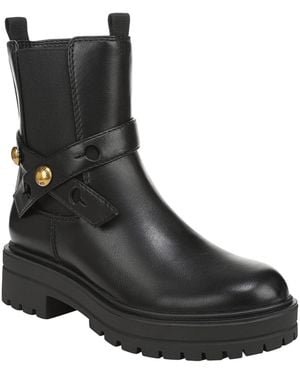 Sam & Libby Kenya Lug Sole Pull-on Booties - Black