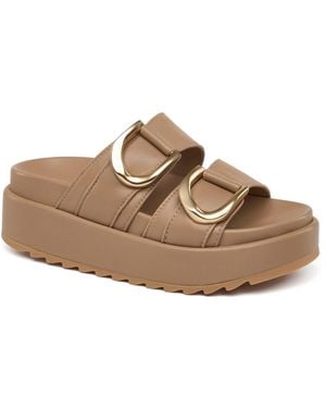 J/Slides Sierra Platform Sandal - Brown