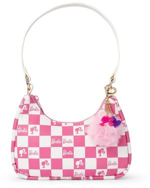 Barbie Kids And Baby Checkered Kids Hobo Handbag - Pink