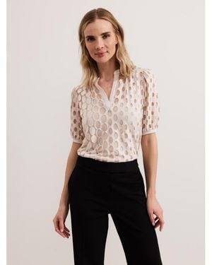 Phase Eight Cleo Burnout Top - Natural