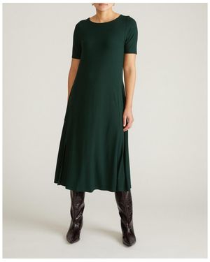 UNIVERSAL STANDARD Plus Size Serena Boatneck Divine Jersey Dress - Green