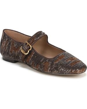 Sam Edelman Michaela Buckled Mary Jane Flats - Brown