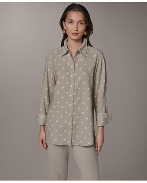 Donna Karan Weekend Long-sleeve Button-down Shirt - Brown
